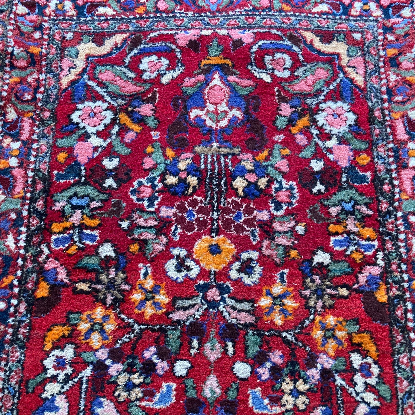 Vintage Rug, 2' 7 x 7' Red
