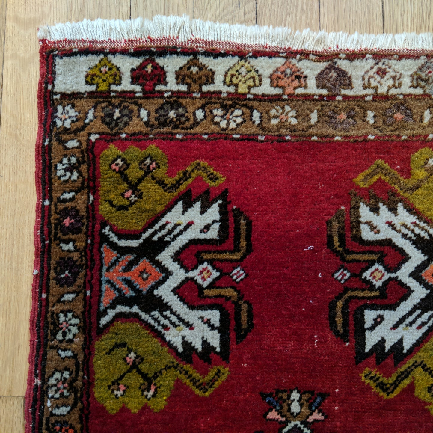 Turkish Rug, 1' 6 x 3' Red Yastik