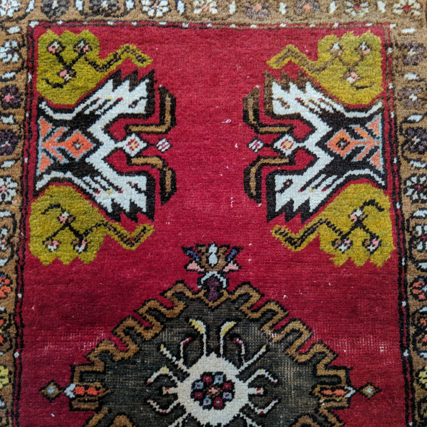 Turkish Rug, 1' 6 x 3' Red Yastik