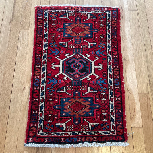 Vintage Rug, 1' 10 x 2' 10 Red