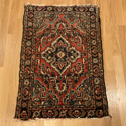 Vintage Rug, 1' 11 x 2' 9 Red