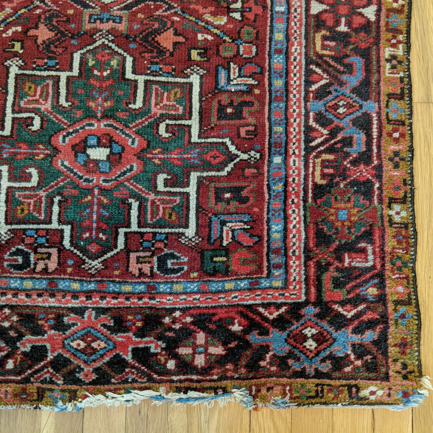 Vintage Rug, 3' 2 x 4' 7 Red Tribal
