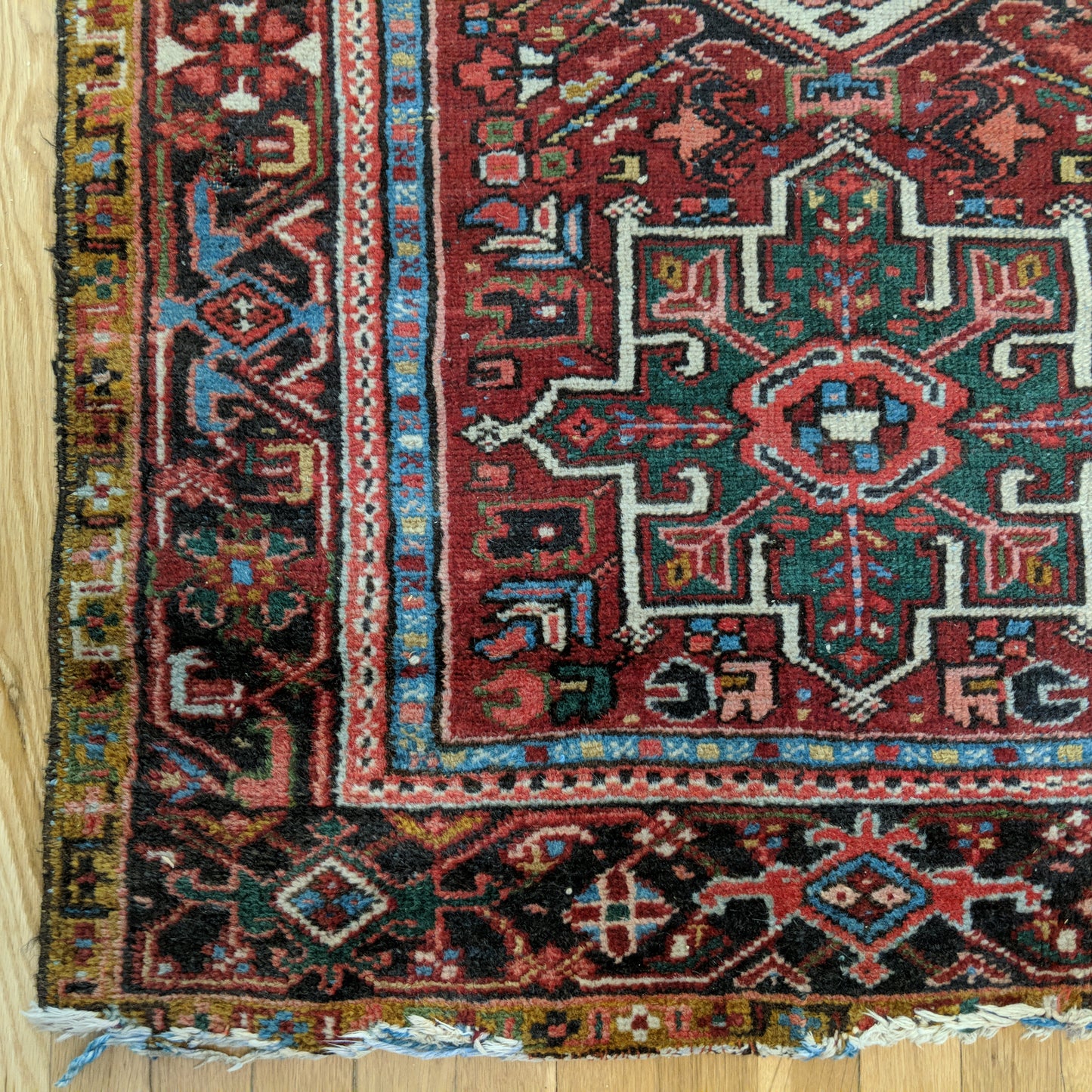 Vintage Rug, 3' 2 x 4' 7 Red Tribal