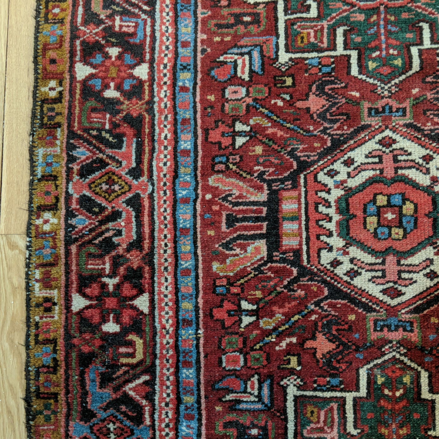 Vintage Rug, 3' 2 x 4' 7 Red Tribal