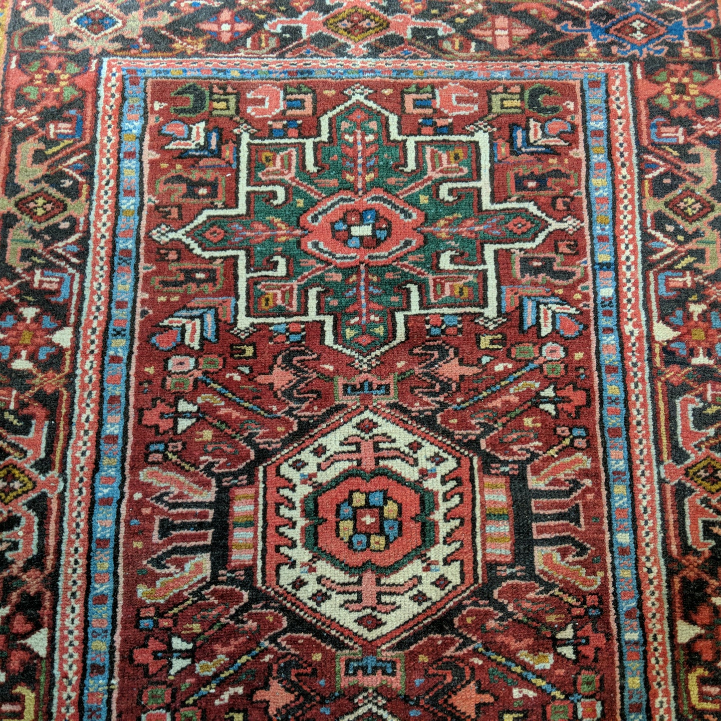 Vintage Rug, 3' 2 x 4' 7 Red Tribal