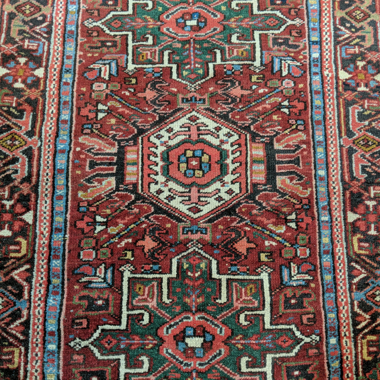 Vintage Rug, 3' 2 x 4' 7 Red Tribal
