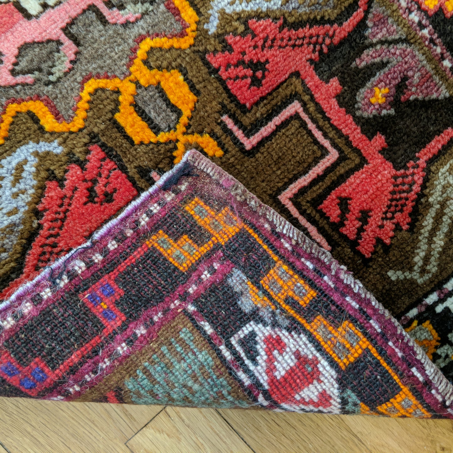 Turkish Rug, 1' 7 x 2' 8 Olive Yastik