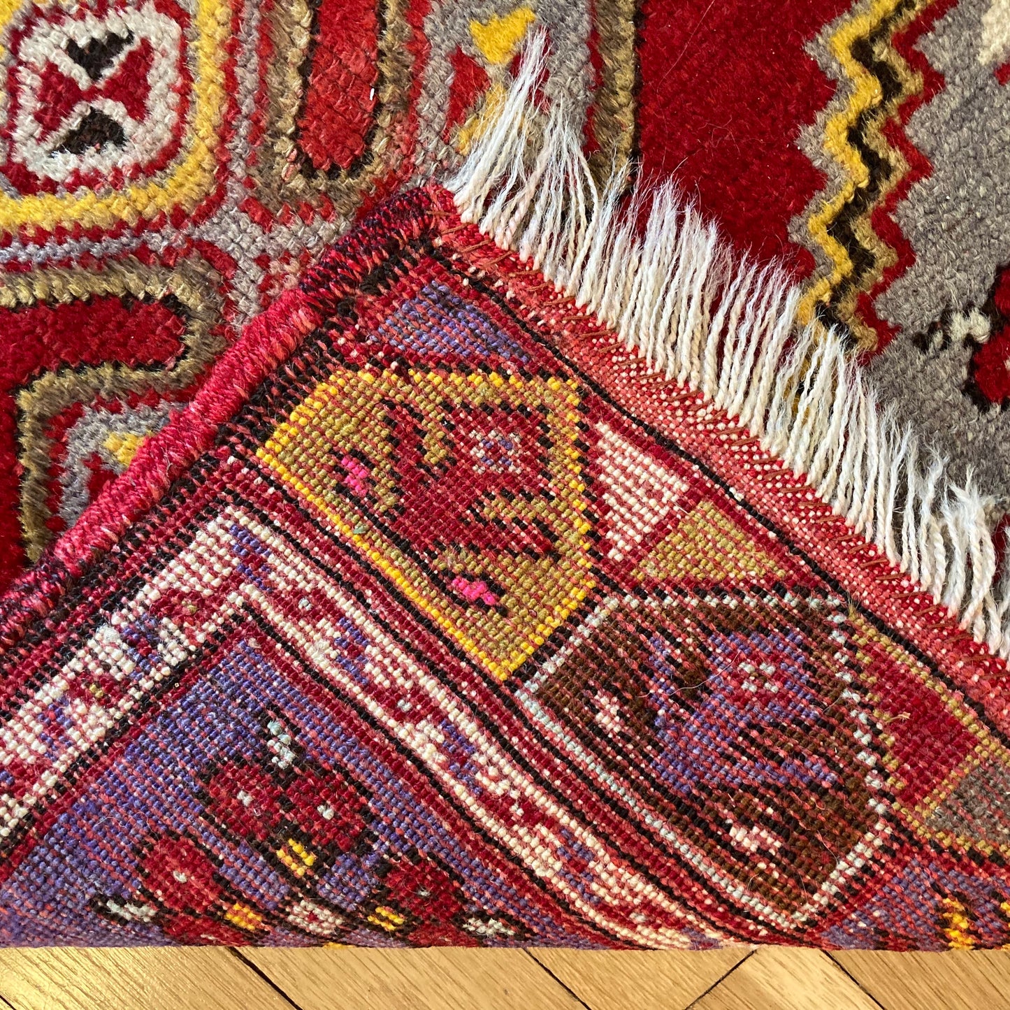 Turkish Rug, 1' 8 x 2' 6 Red Yastik