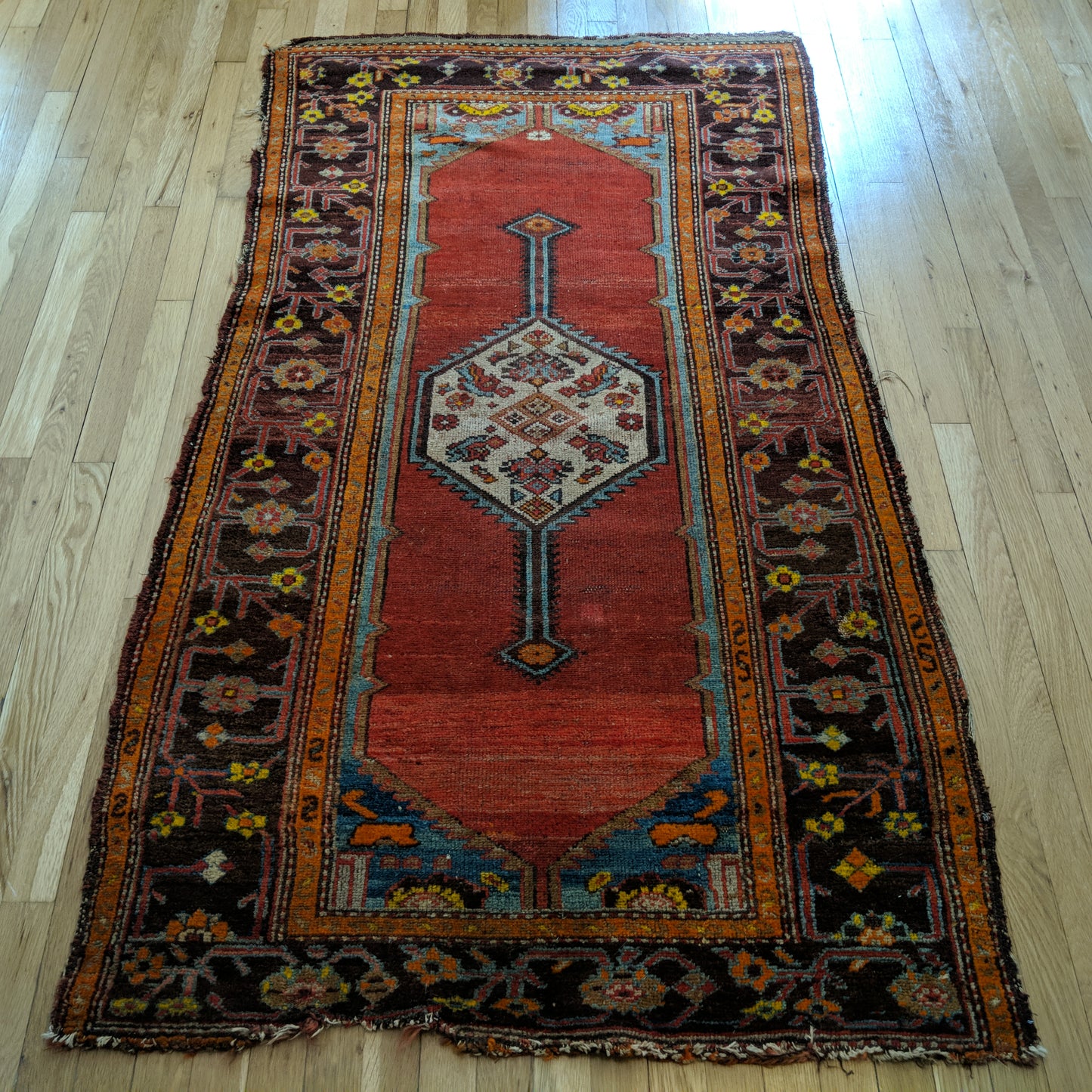 Turkish Rug, 3' 5 x 6' Red