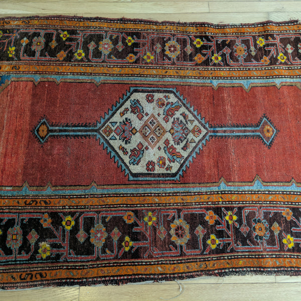 Turkish Rug, 3' 5 x 6' Red