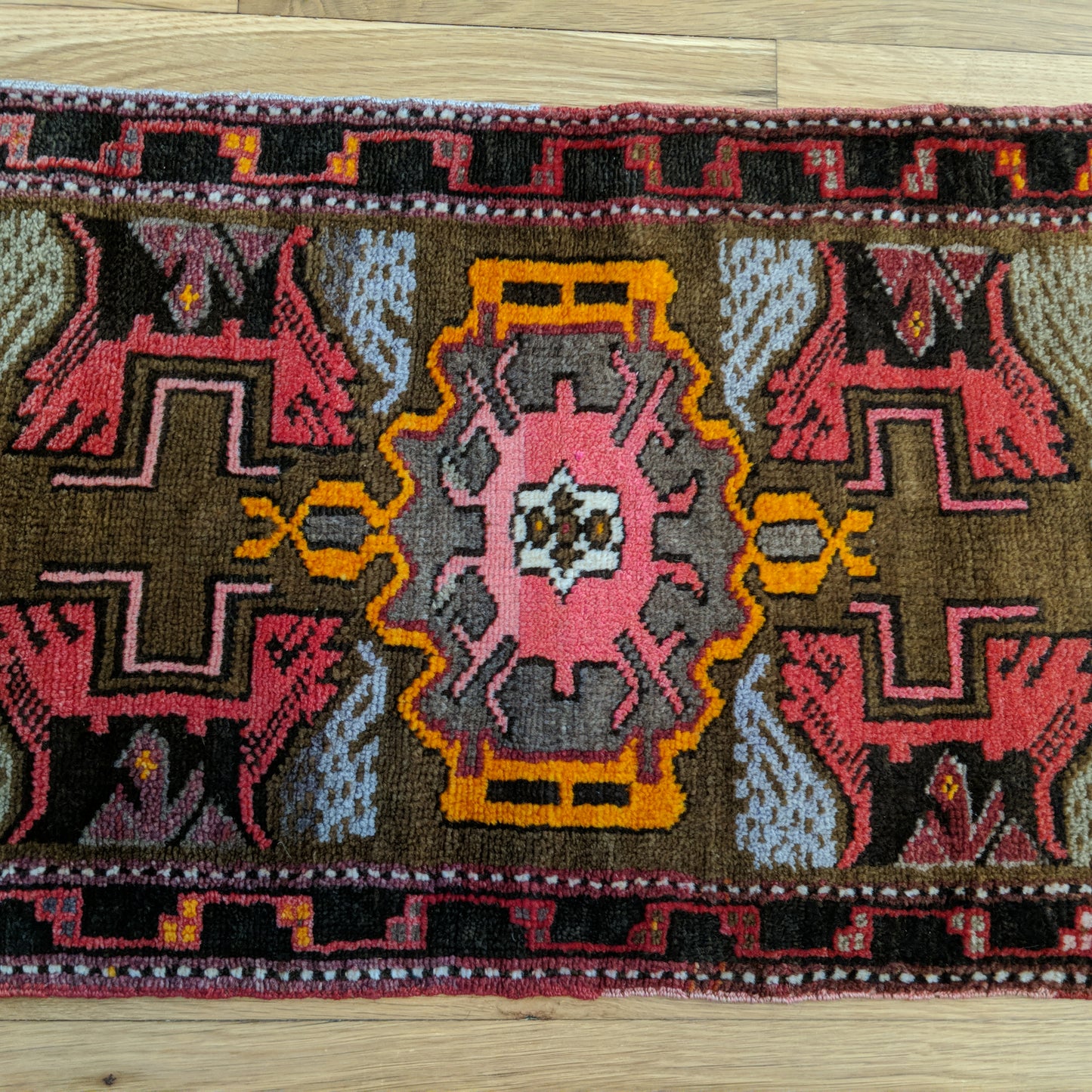 Turkish Rug, 1' 7 x 2' 8 Olive Yastik