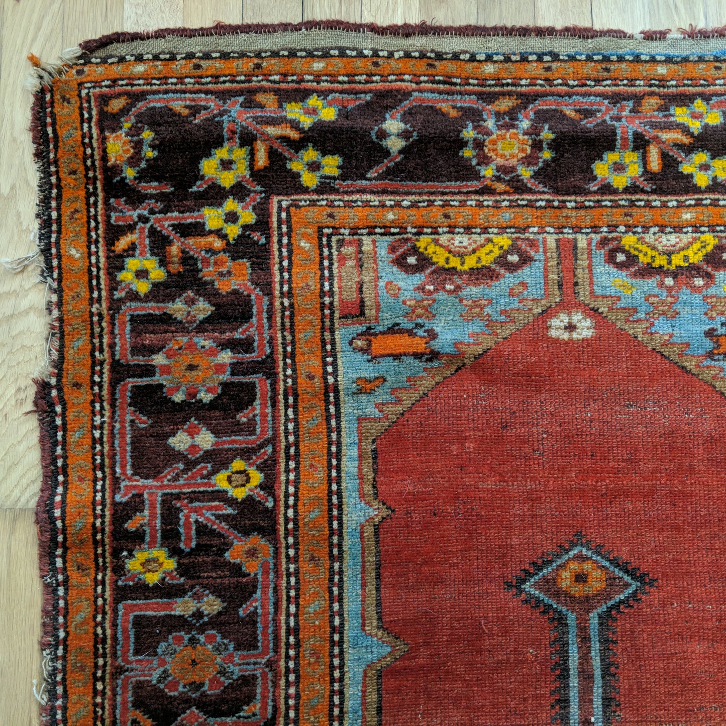 Turkish Rug, 3' 5 x 6' Red