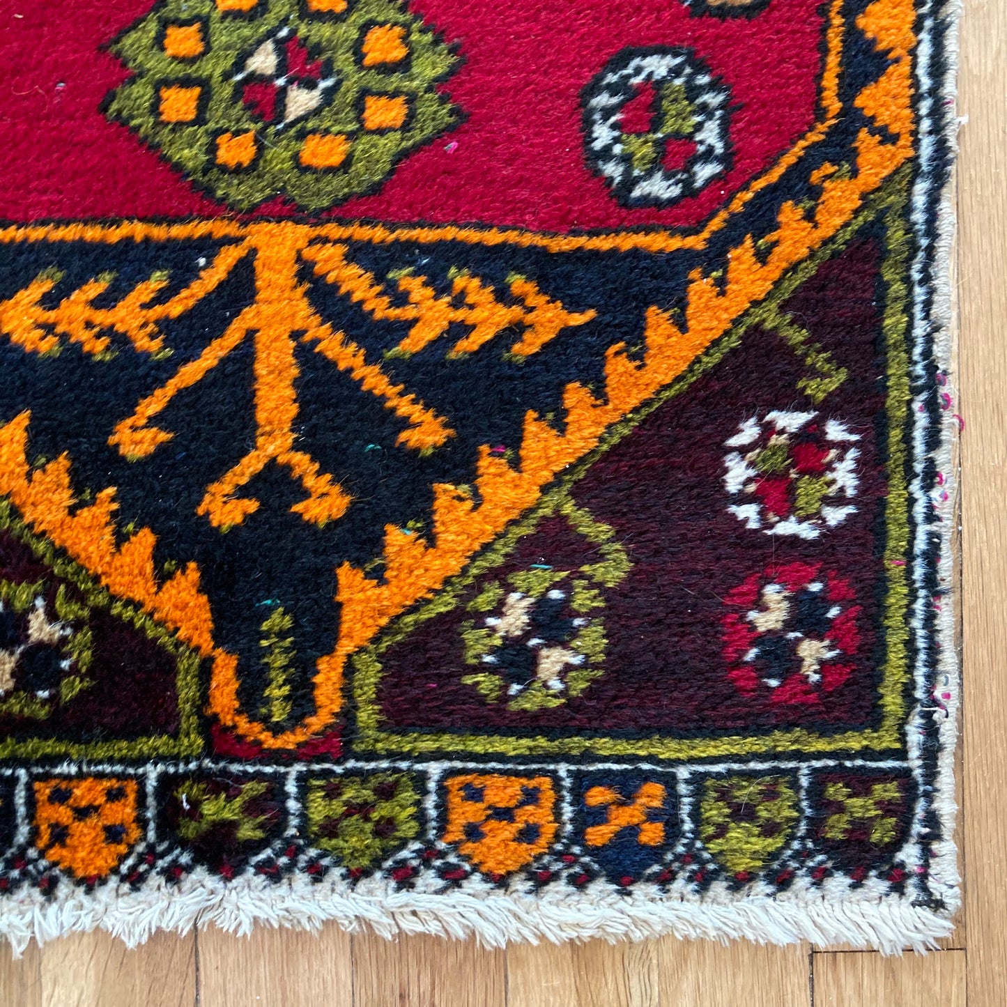 Turkish Rug, 1' 9 x 3' Red Yastik