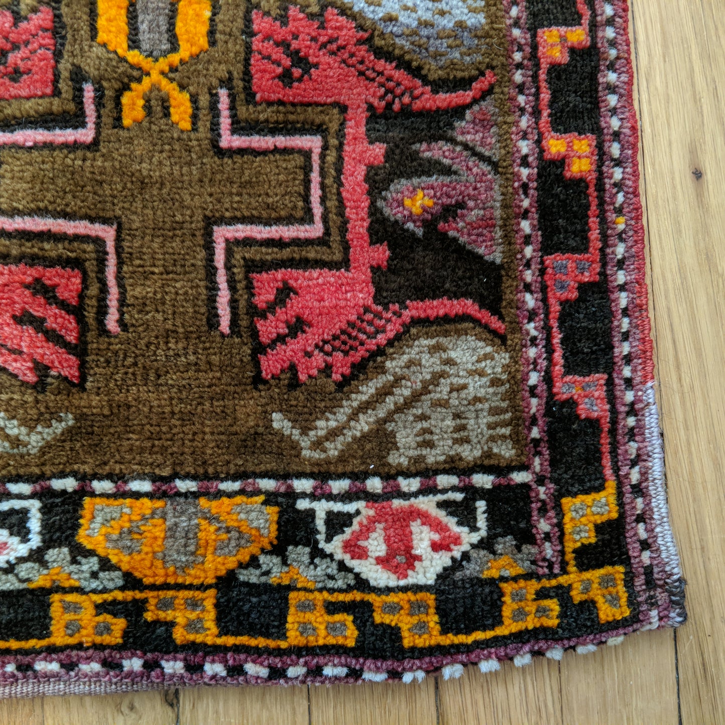 Turkish Rug, 1' 7 x 2' 8 Olive Yastik