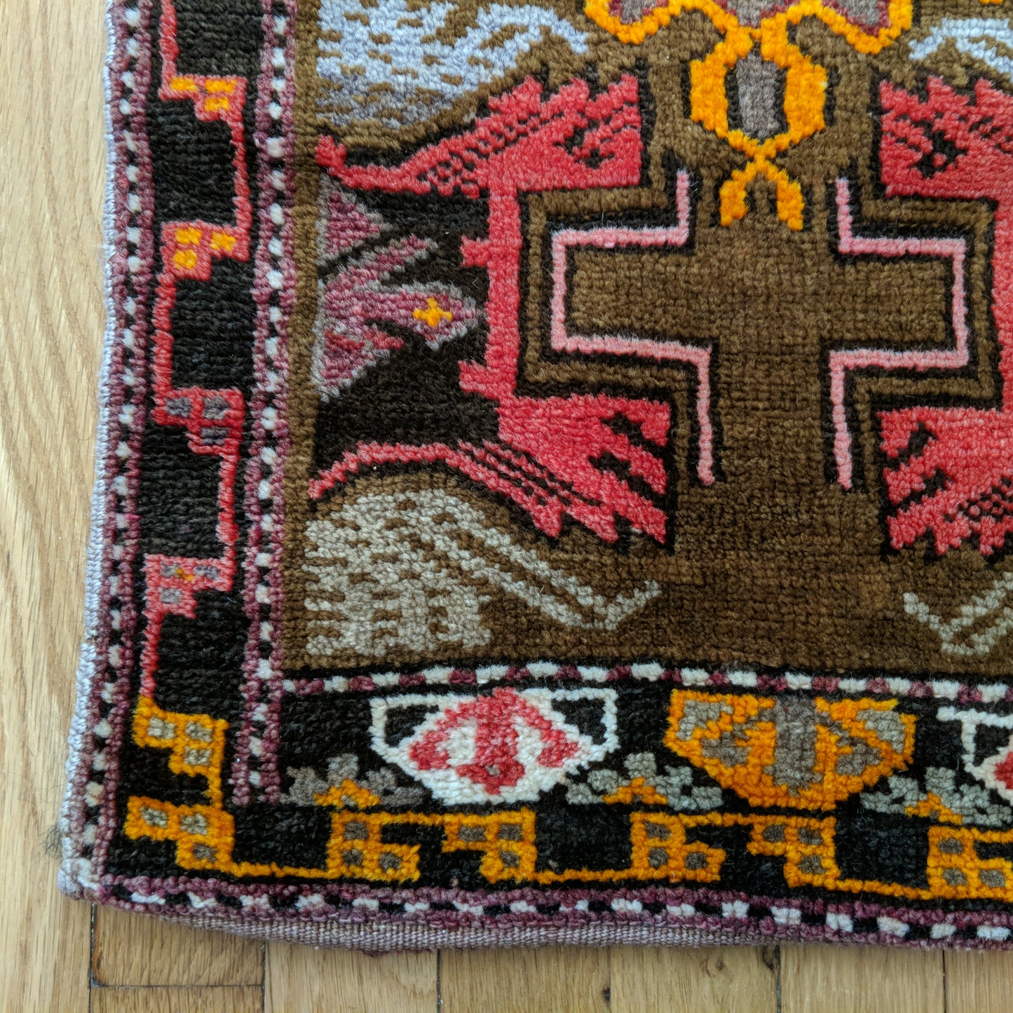 Turkish Rug, 1' 7 x 2' 8 Olive Yastik