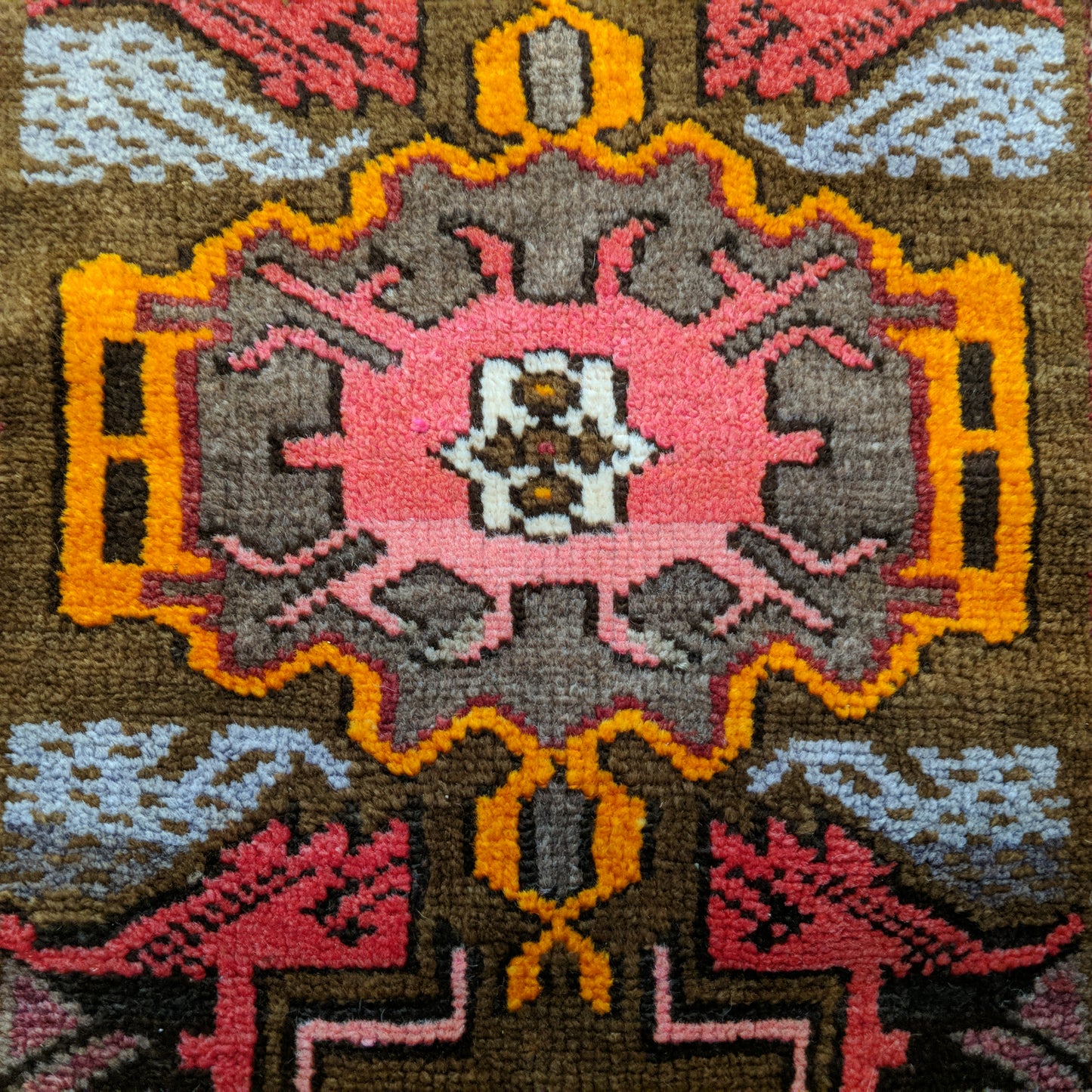 Turkish Rug, 1' 7 x 2' 8 Olive Yastik
