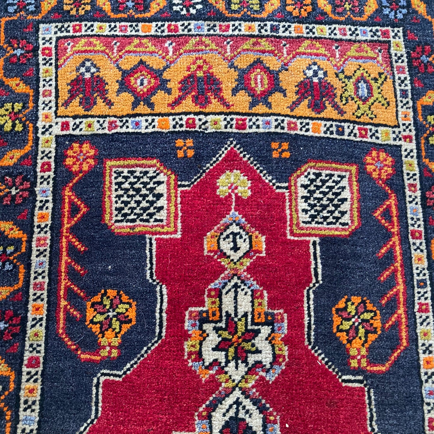 Turkish Rug, 1' 8 x 4' 3 Red Yastik