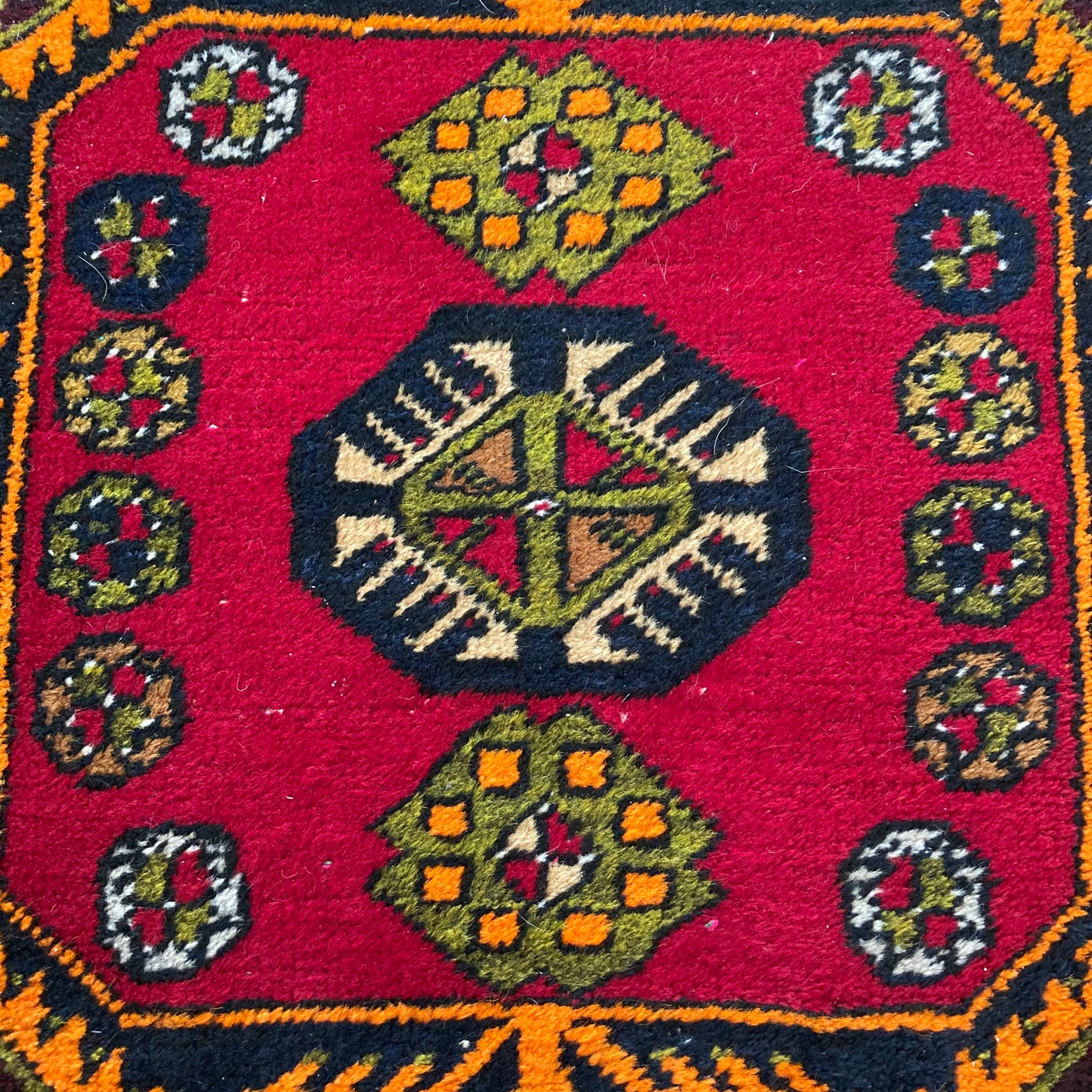 Turkish Rug, 1' 9 x 3' Red Yastik