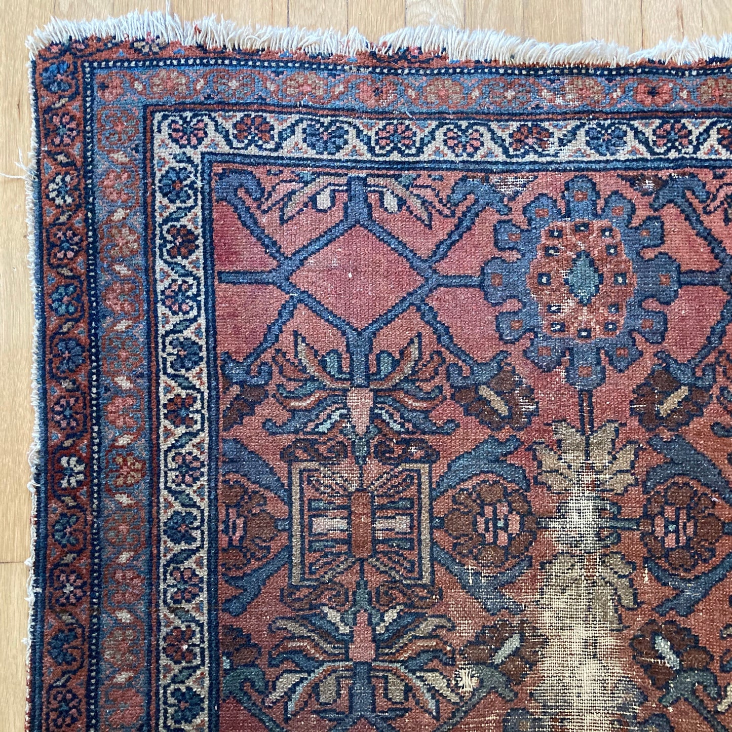 Vintage Rug, 3' 4 x 6' 1 Red Brown
