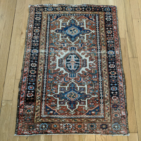 Vintage Rug, 2' 1 x 2' 10 Red