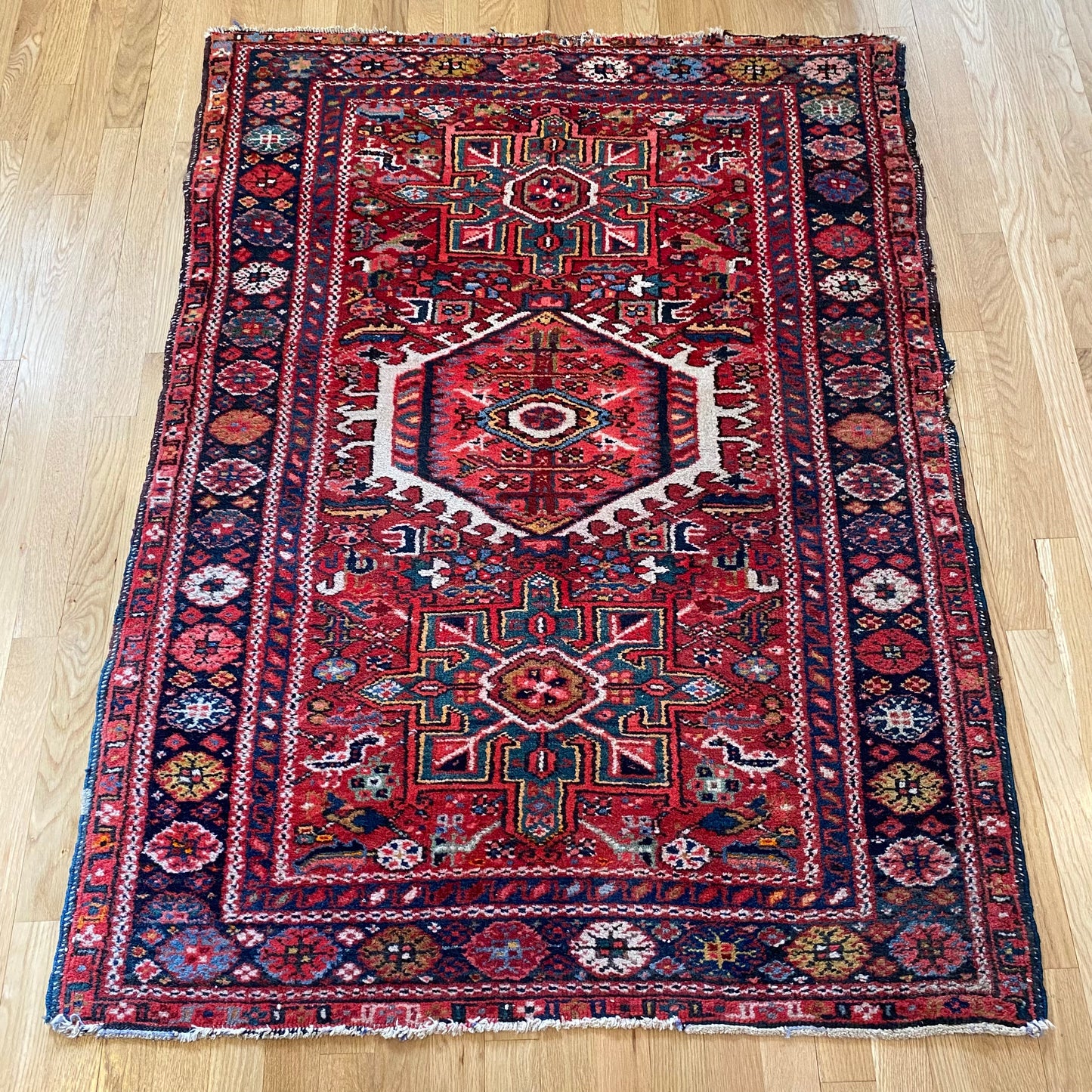 Vintage Rug, 3' 7 x 4' 10 Red