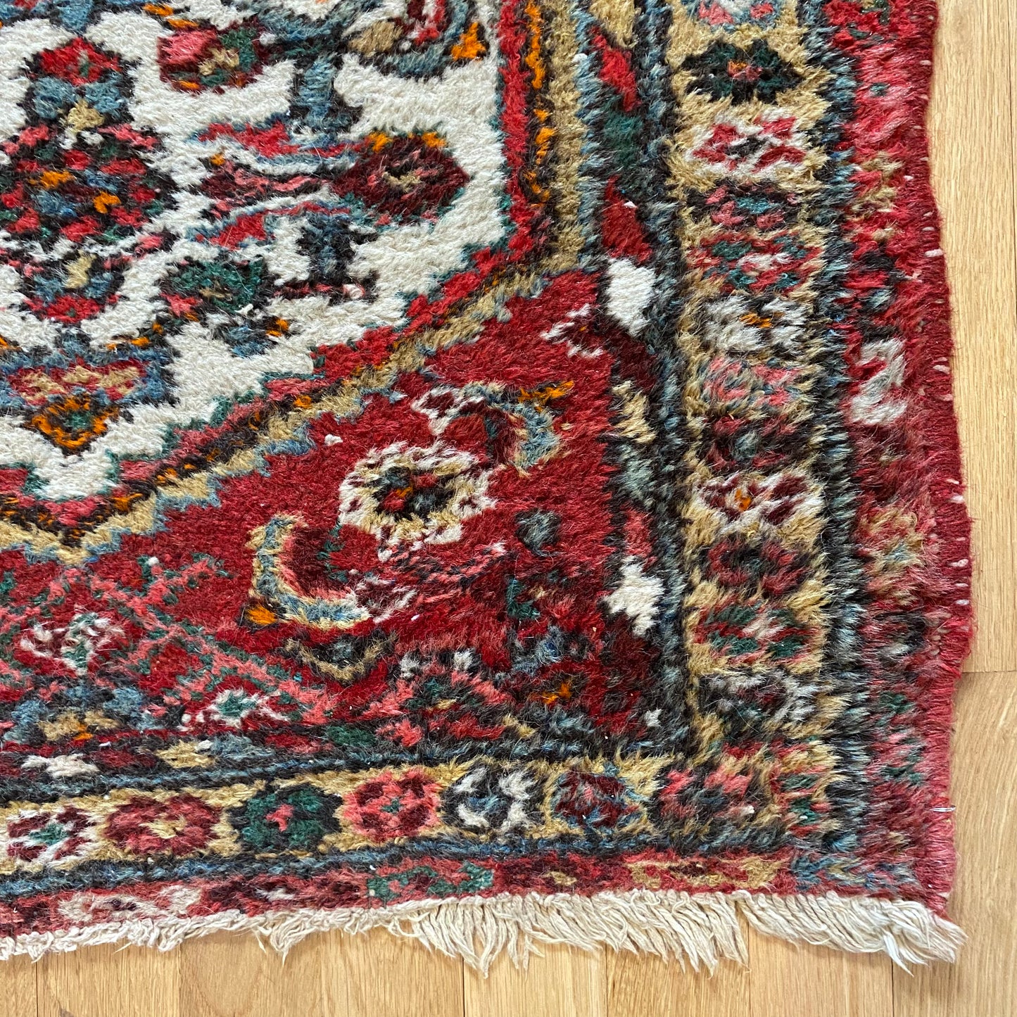 Vintage Rug, 2' 5 x 4' 2 White