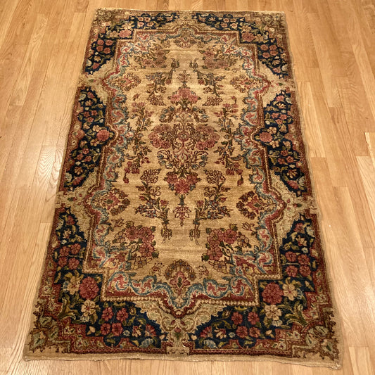 Vintage Rug, 3' 1 x 5' 5 Cream