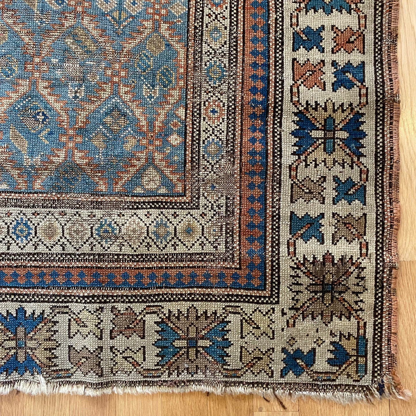Antique Rug, 3' x 6' 4 Blue