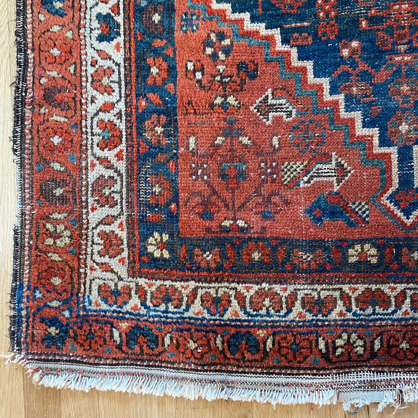 Vintage Rug, 3' 11 x 6' 4 Red Orange