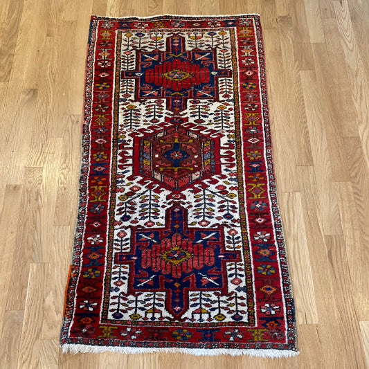 Vintage Rug, 2' 3 x 4' 1 White