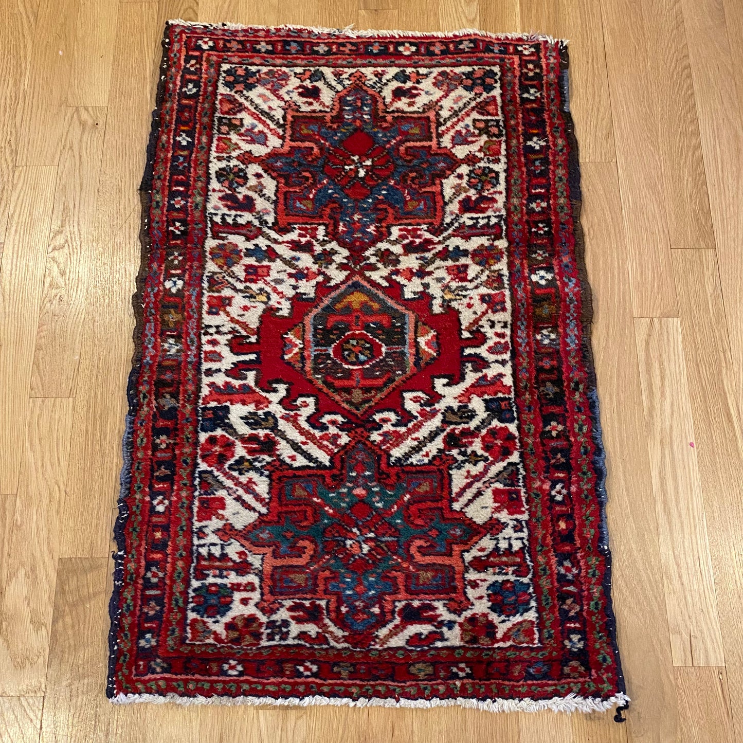Vintage Rug, 1' 11 x 2' 11 White