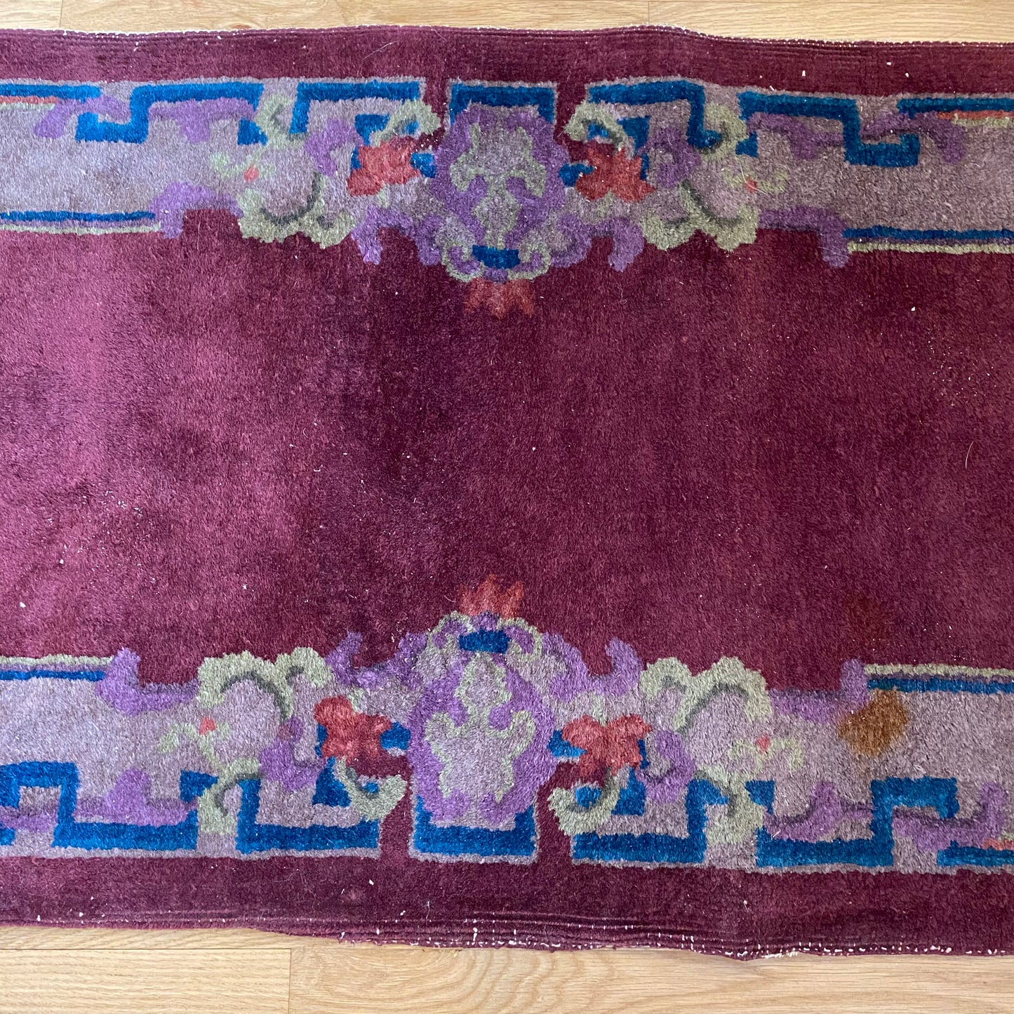 Vintage Rug, 2' x 4' Magenta