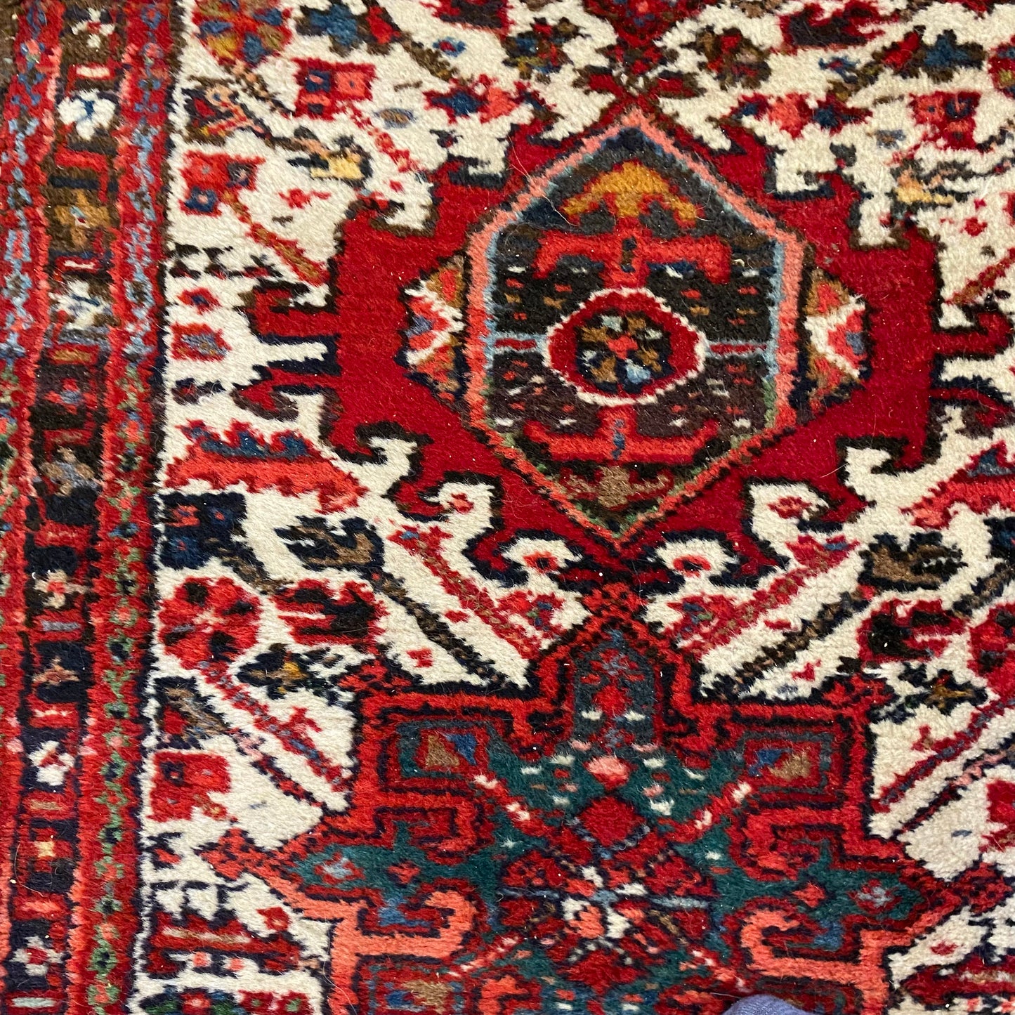 Vintage Rug, 1' 11 x 2' 11 White