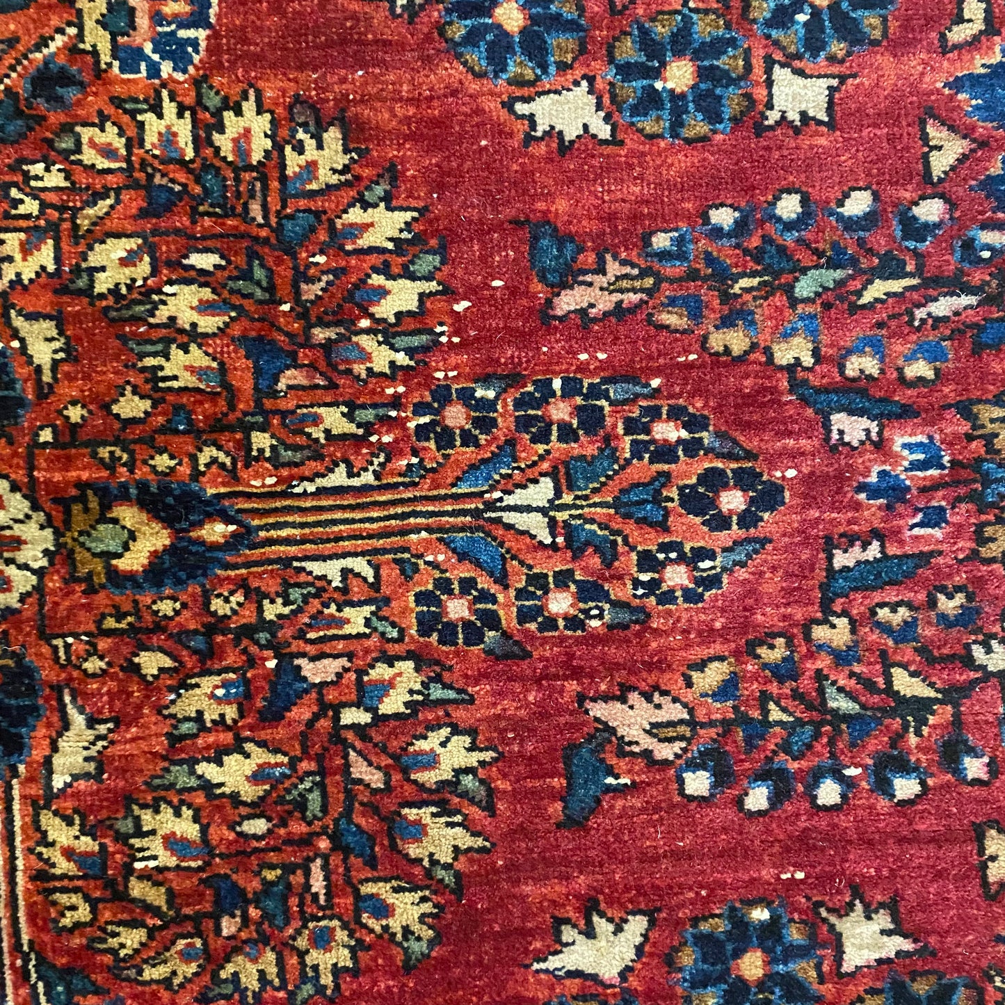 Vintage Rug, 3’ 6 x 4’ 11 Dark Pink