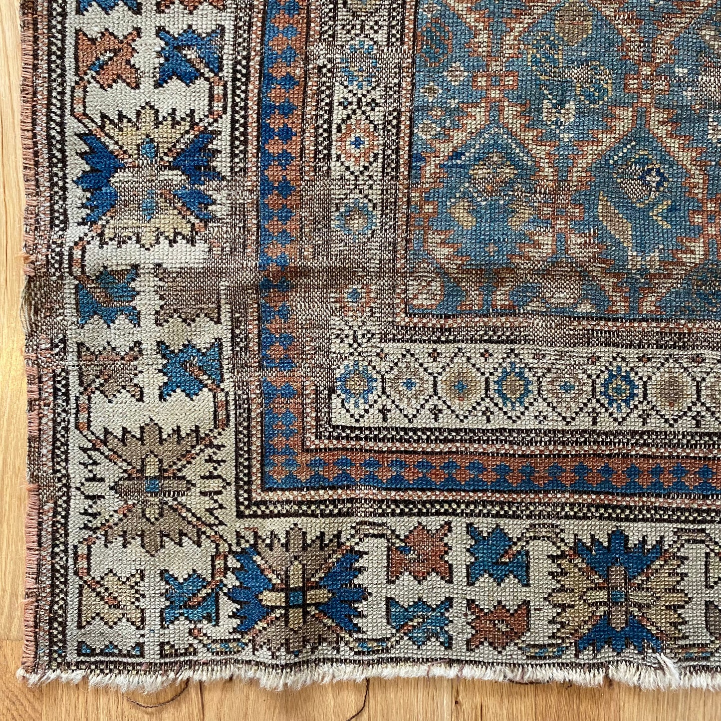 Antique Rug, 3' x 6' 4 Blue