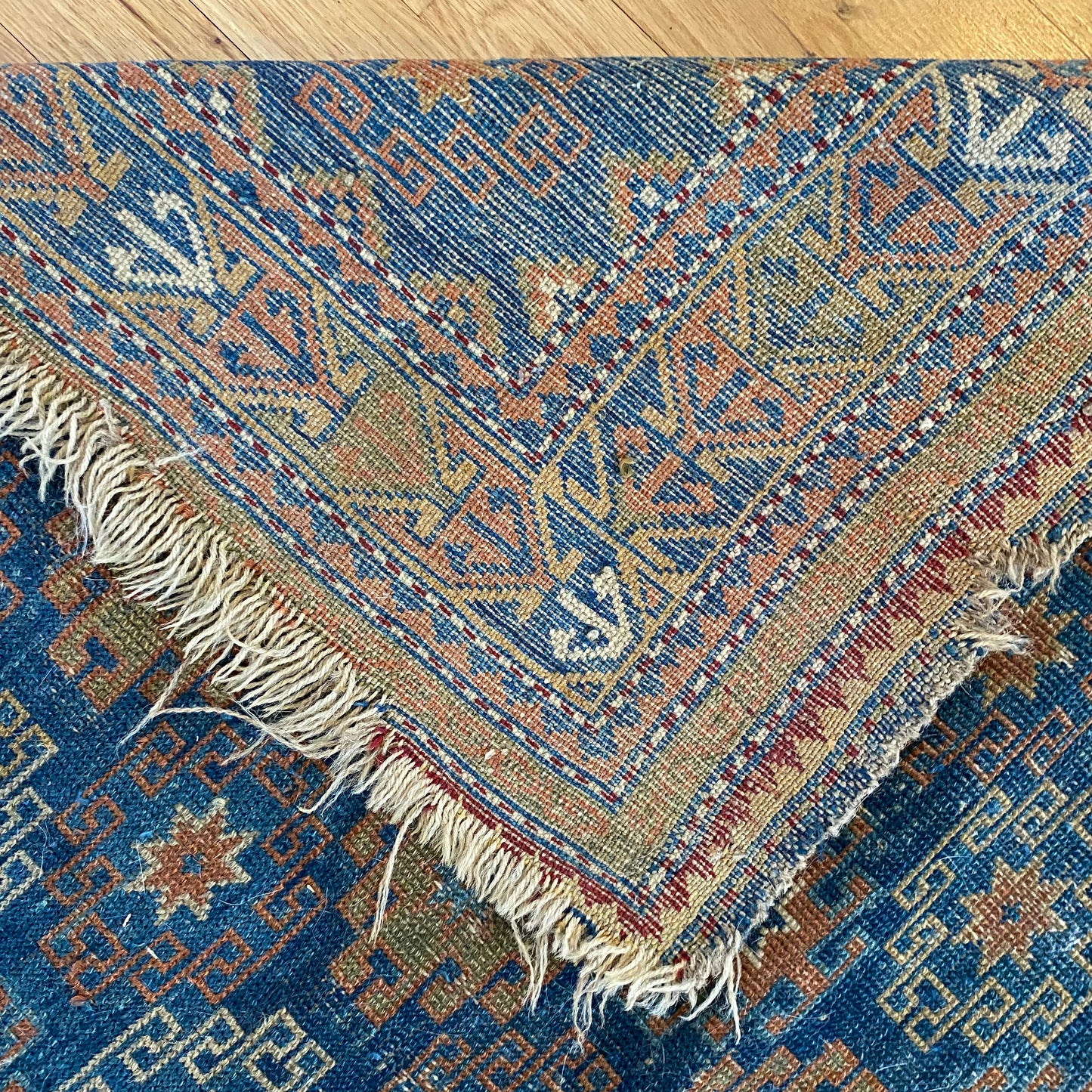 Antique Rug, 3' 6 x 5' 2 Blue