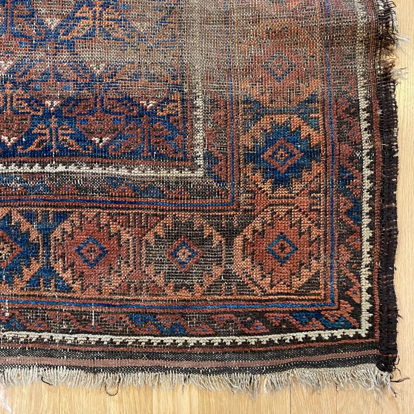 Antique Rug, 2' 10 x 5' 5 Blue