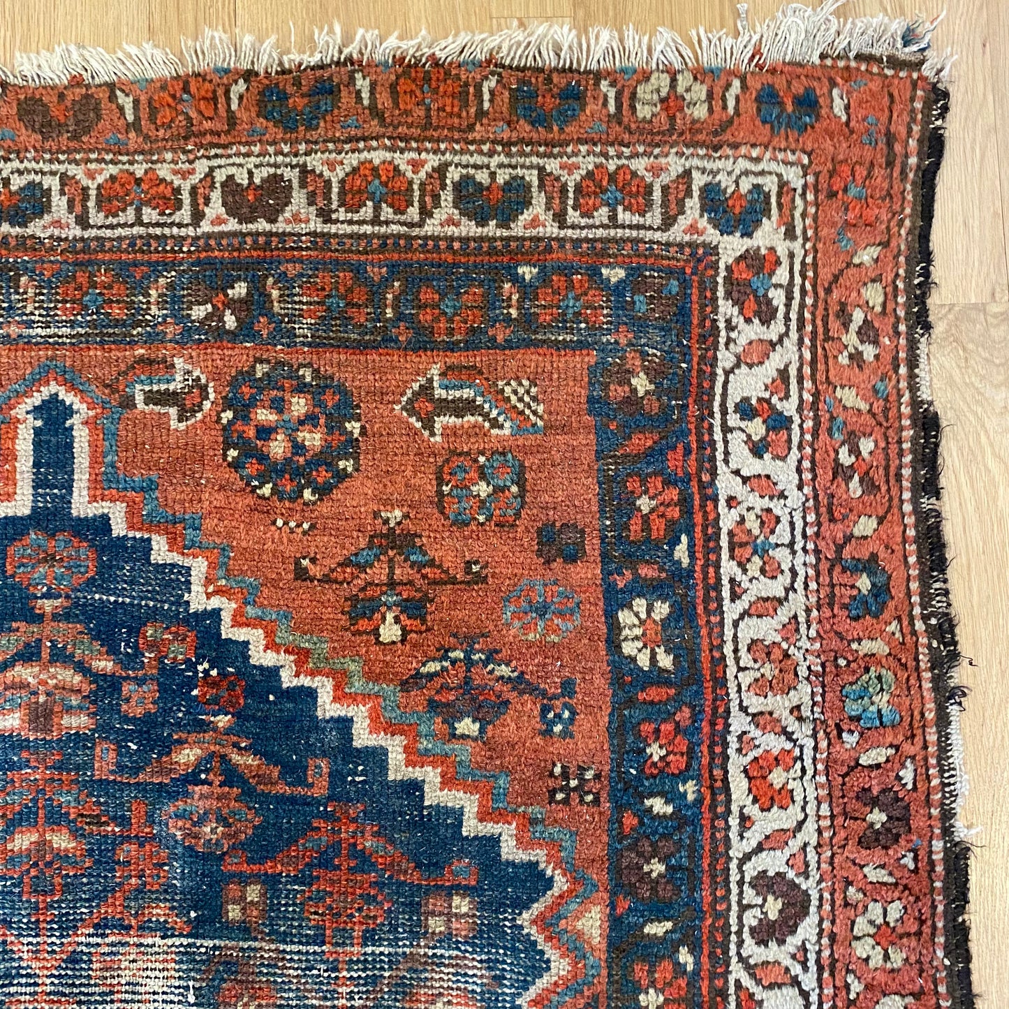 Vintage Rug, 3' 11 x 6' 4 Red Orange