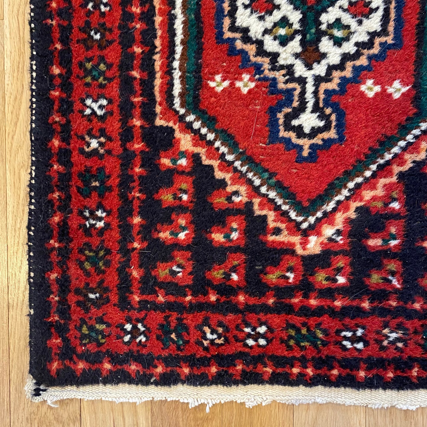 Vintage Rug, 1' 5 x 2' 1 Dark Blue Black