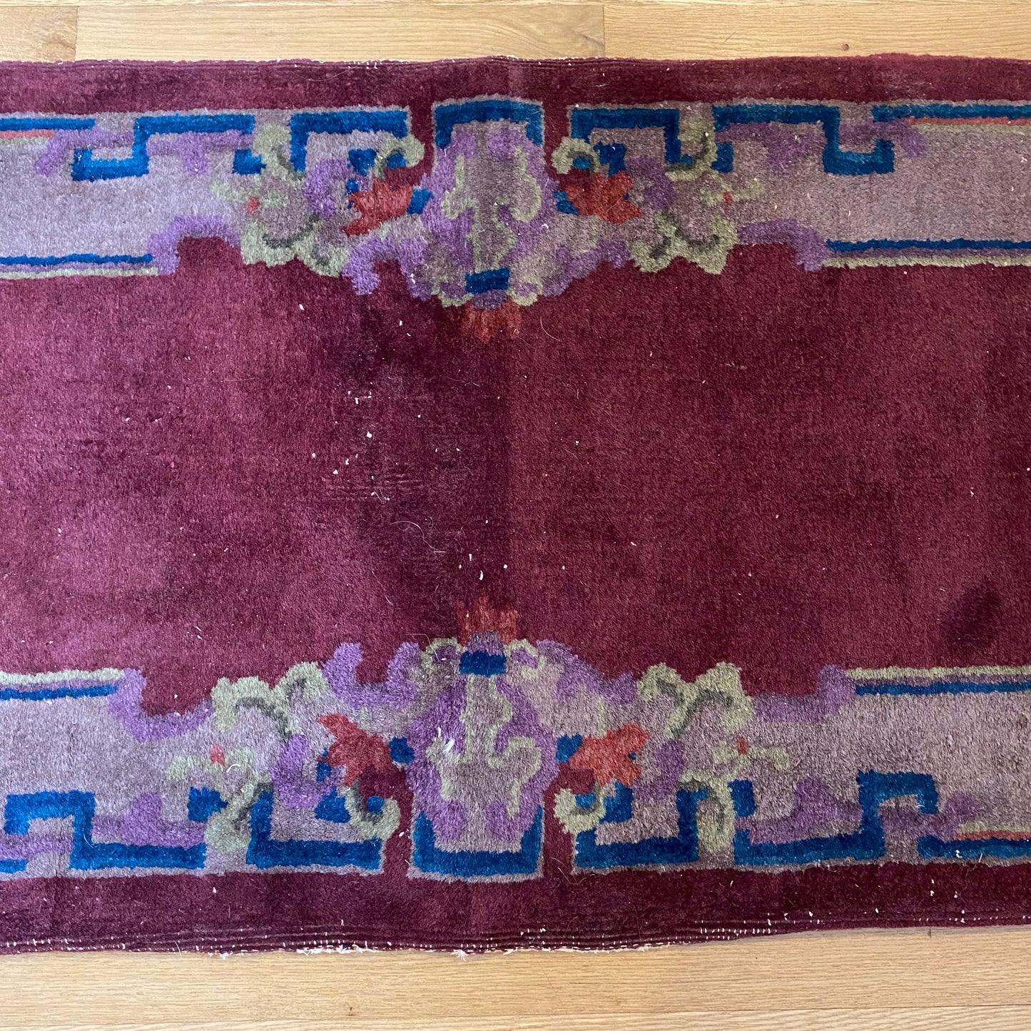 Vintage Rug, 2' x 3' 11 Magenta