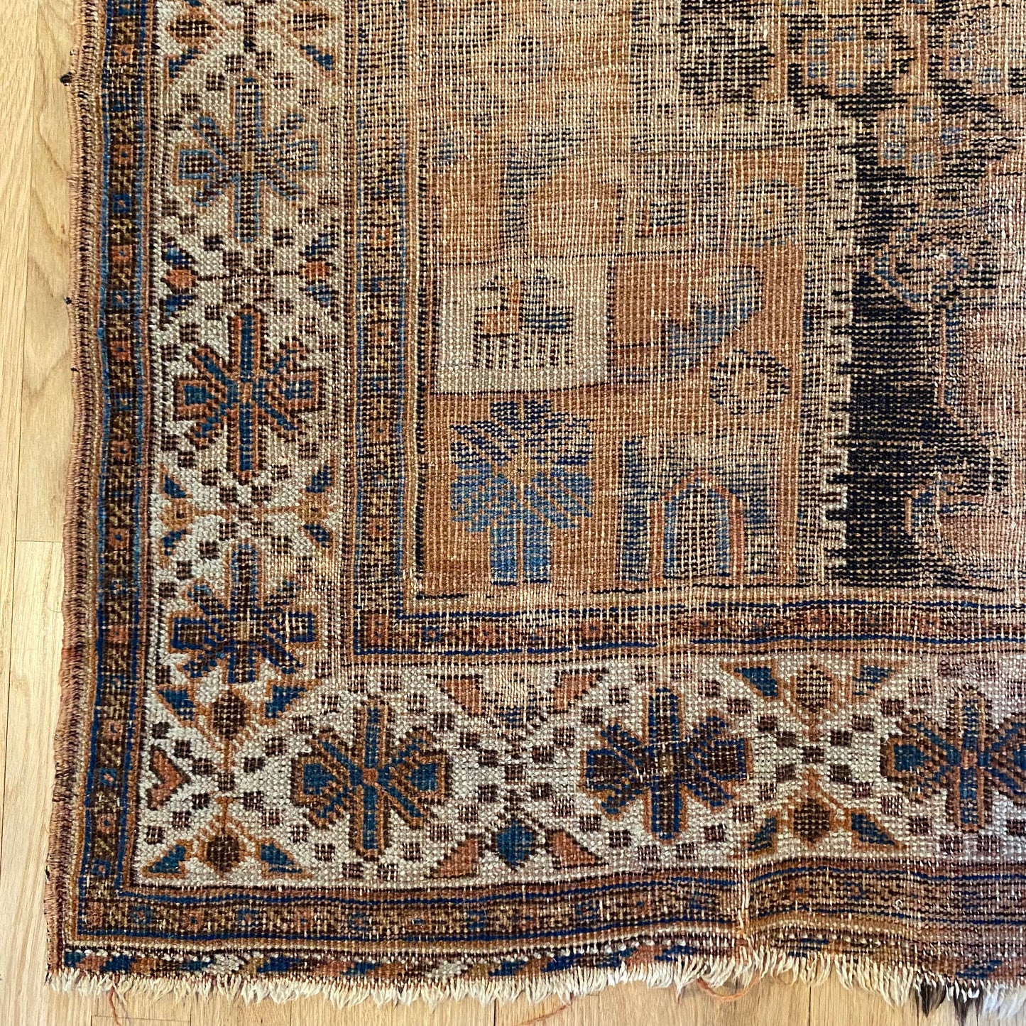 Antique Rug, 4' x 6' Navy