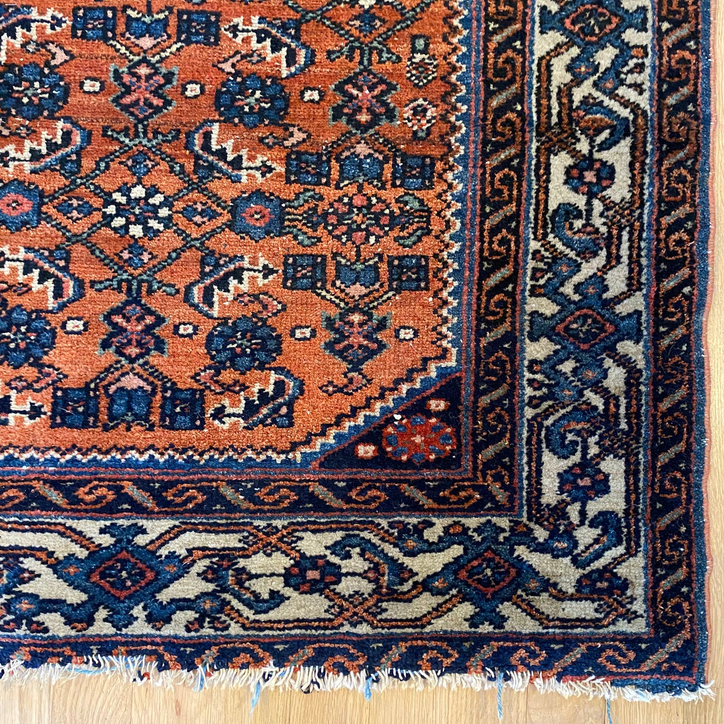 Vintage Rug, 2' 9 x 4' 3 Red Orange