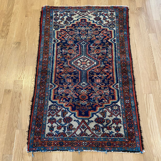 Vintage Rug, 2' 4 x 3' 8 Blue