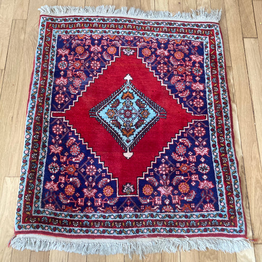 Vintage Rug, 2' 5 x 3' 1 Blue