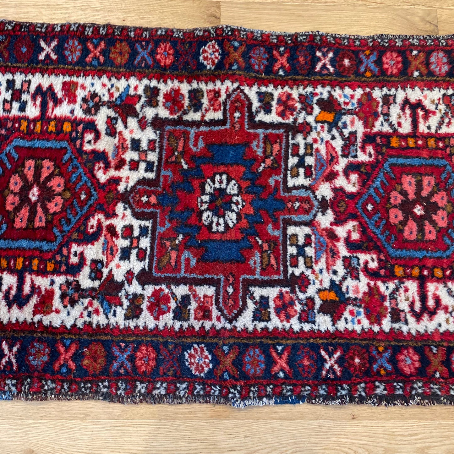 Vintage Rug, 2' 1 x 5' 9 White