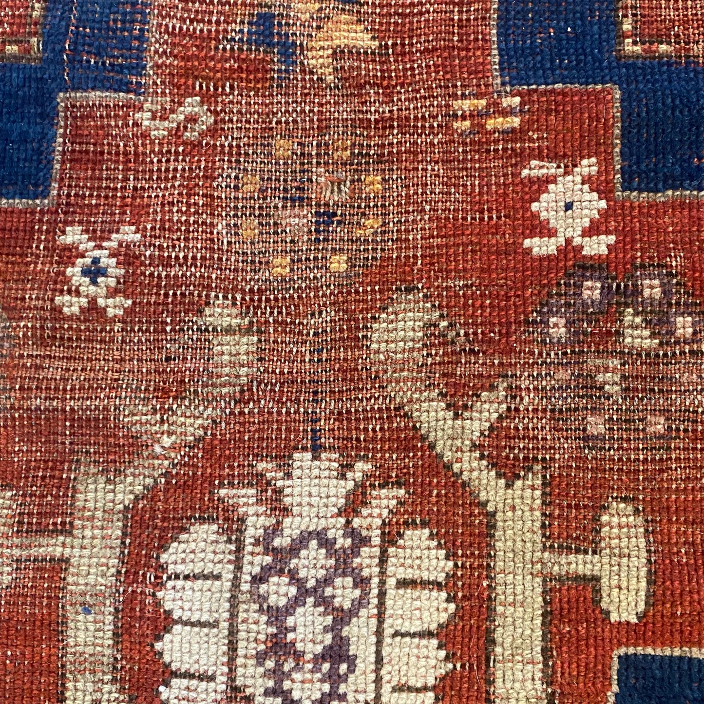 Antique Rug, 3' x 3' 2 Red