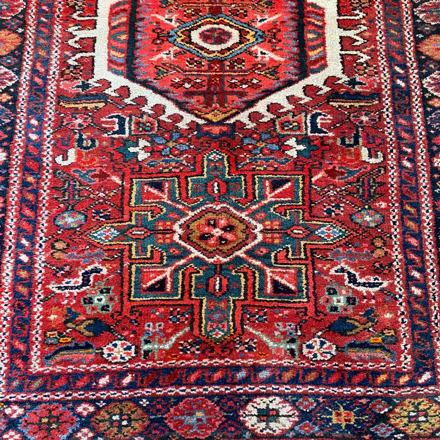 Vintage Rug, 3' 7 x 4' 10 Red