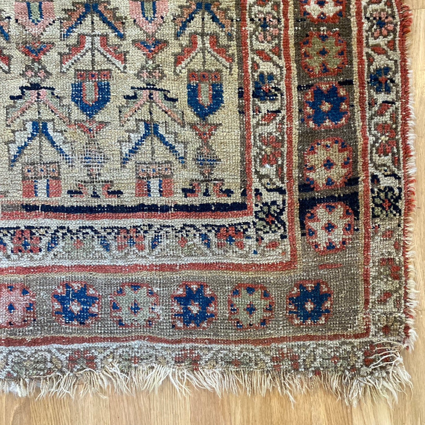 Antique Rug, 3' 10 x 7' 9 Soft Gold