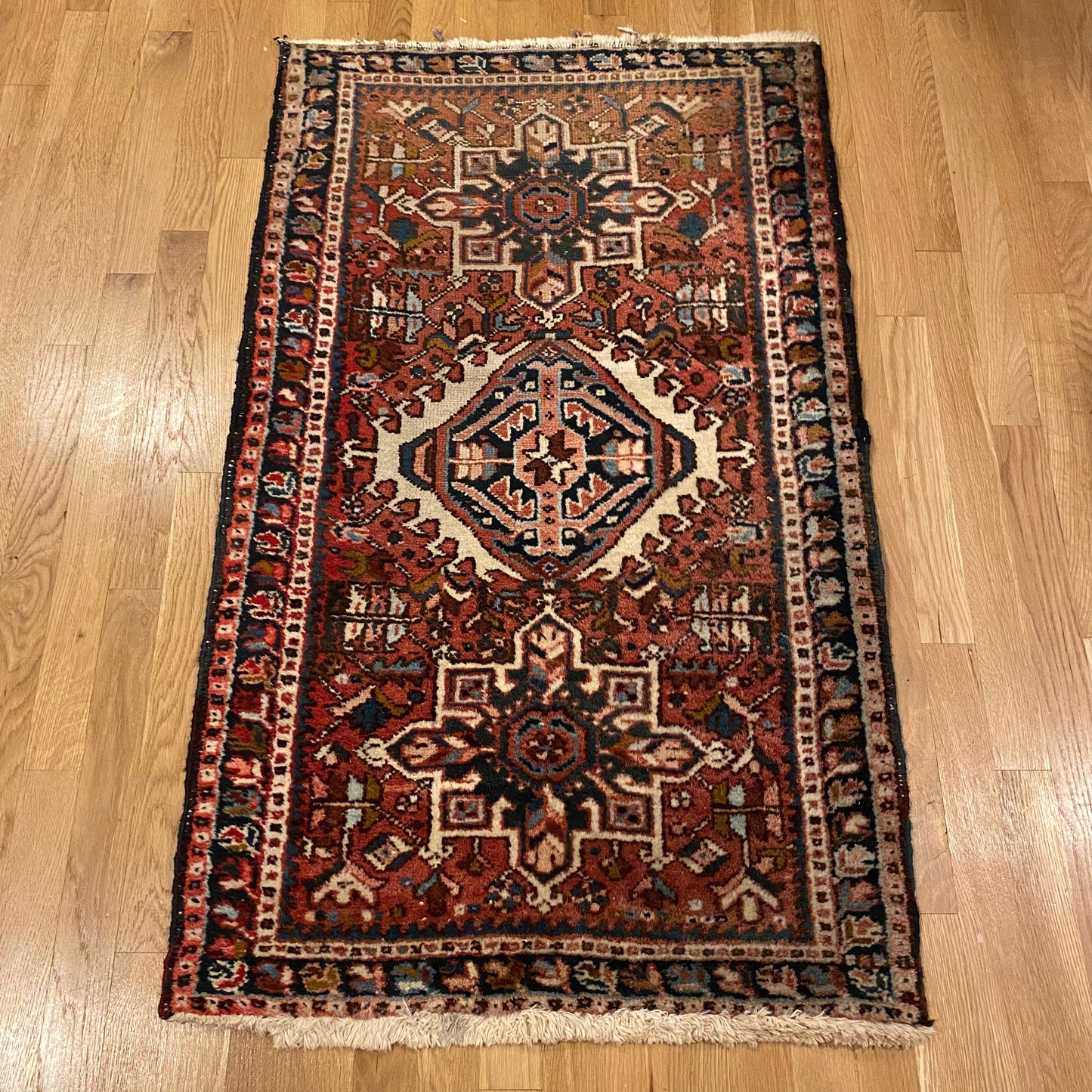 Vintage Rug, 2' 5 x 4' Red