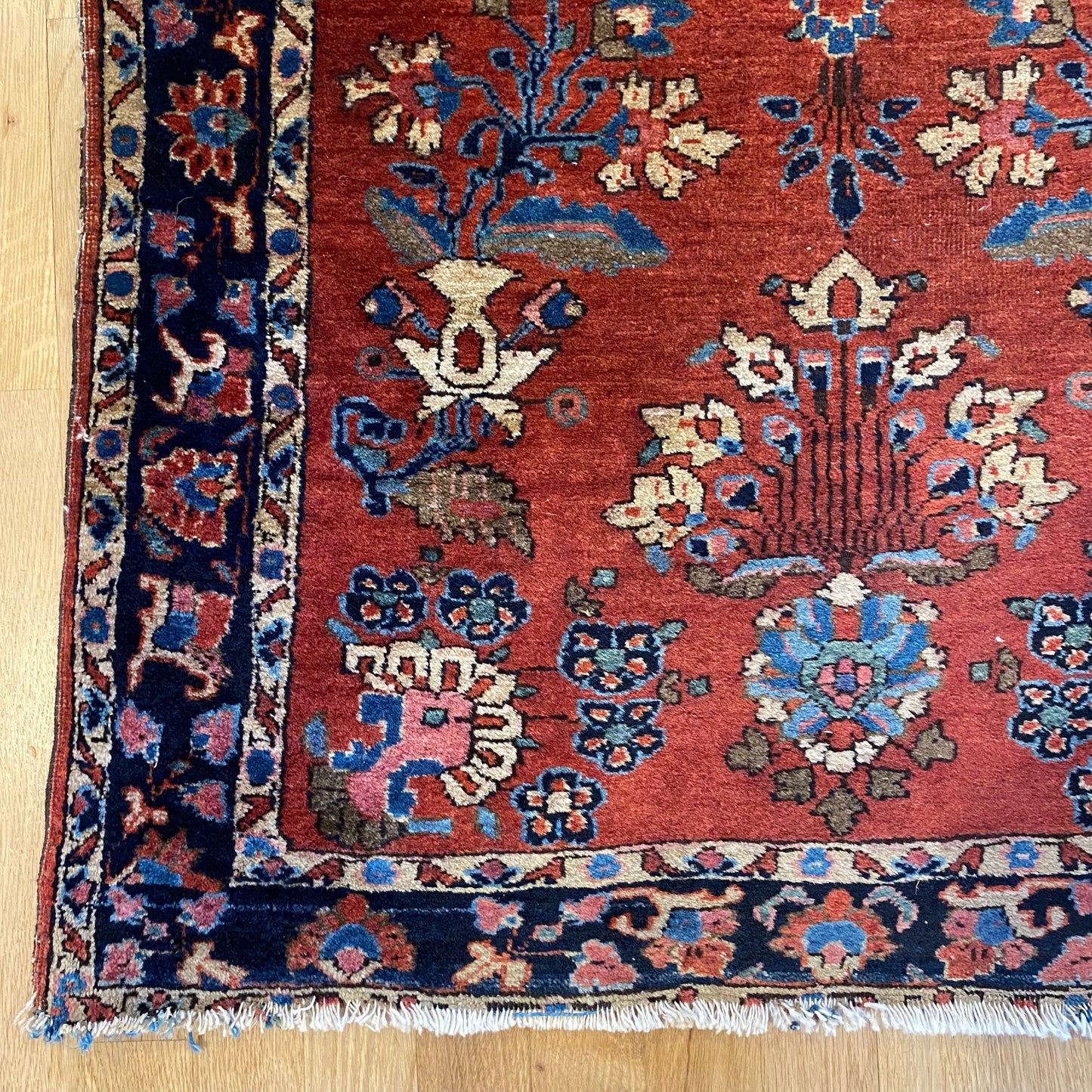 Vintage Rug, 2' 7 x 5' 2 Dark Pink Coral